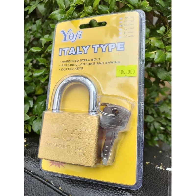 Ổ khoá treo Pad Lock Yeti vàng 4 chìa điện tử 6 cm