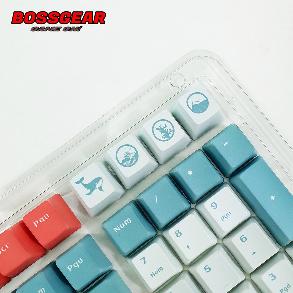 Keycap 108 Phím PBT Dye Sub Sea Melody Coral Sea ( Thick PBT, OEM Profile, Ansi Layout)