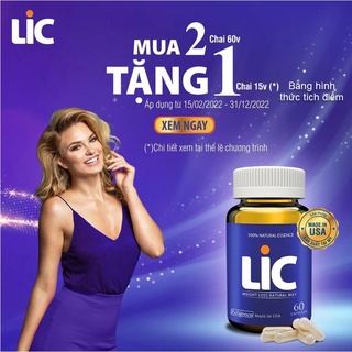 Lic hộp 60 viên - viên uống giảm cân tan mỡ của mỹ