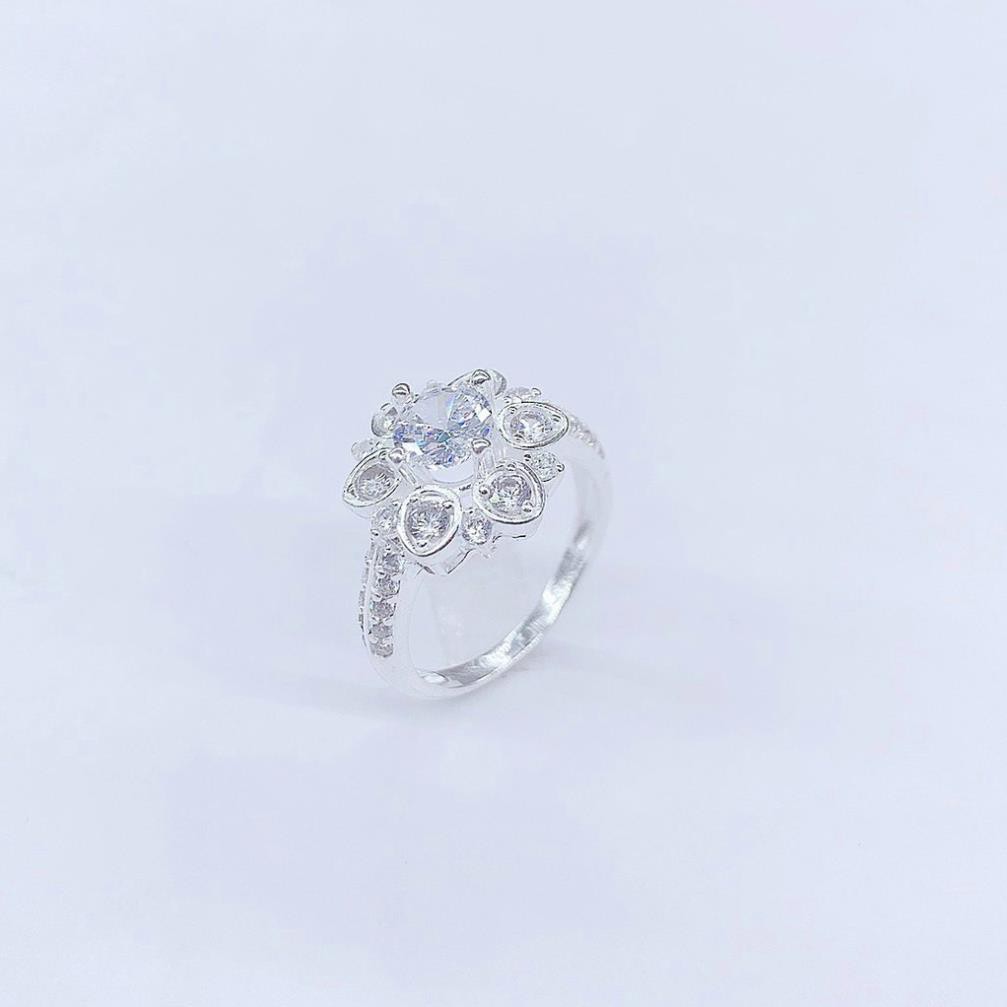Nhẫn Bạc Nữ ⚜️FREESHIP⚜️ Nhẫn bạc hoa sen quốc hoa