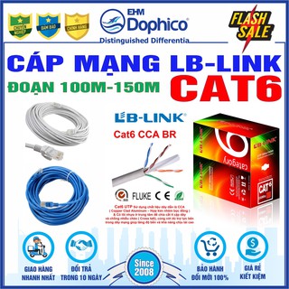 Dây cáp mạng Lb-Link Cat6 – Đoạn dài 100m/125m/150m bấm sẵn 2 đầu – Cắt từ cuộn tiêu chuẩn – Chính hãng LB-LINK