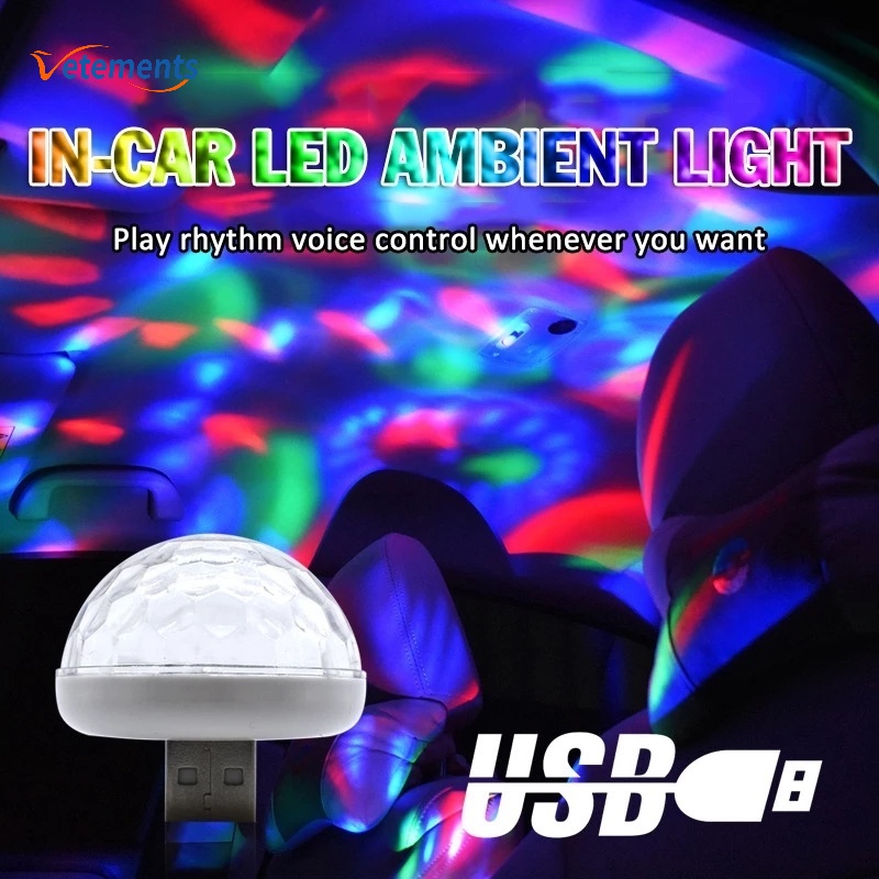Đèn Chiếu RGB Mini Di Động Với Cổng USB Tạo Không Khí Lãng Mạn Trang Trí Nhà Cửa/Xe Hơi/Tiệc Tùng