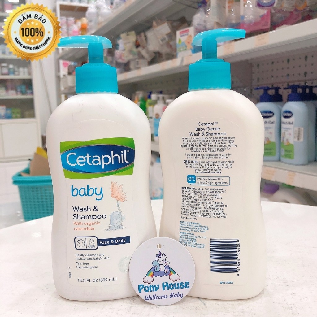 Sữa Tắm Gội CETAPHIL 2in1 Cho Bé Từ Sơ Sinh Hương Thơm Tự Nhiên Dịu Nhẹ 230ml - 400ml