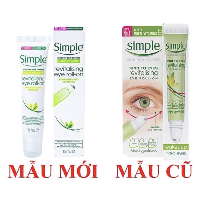 Lăn mắt Simple Revitalising eye roll-on 15ml