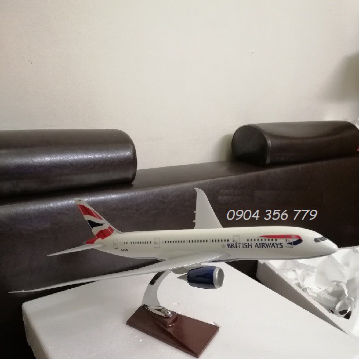 MÔ HÌNH MÁY BAY TĨNH LOẠI LỚN B787 BRISTISH AIRWAYS 43CM