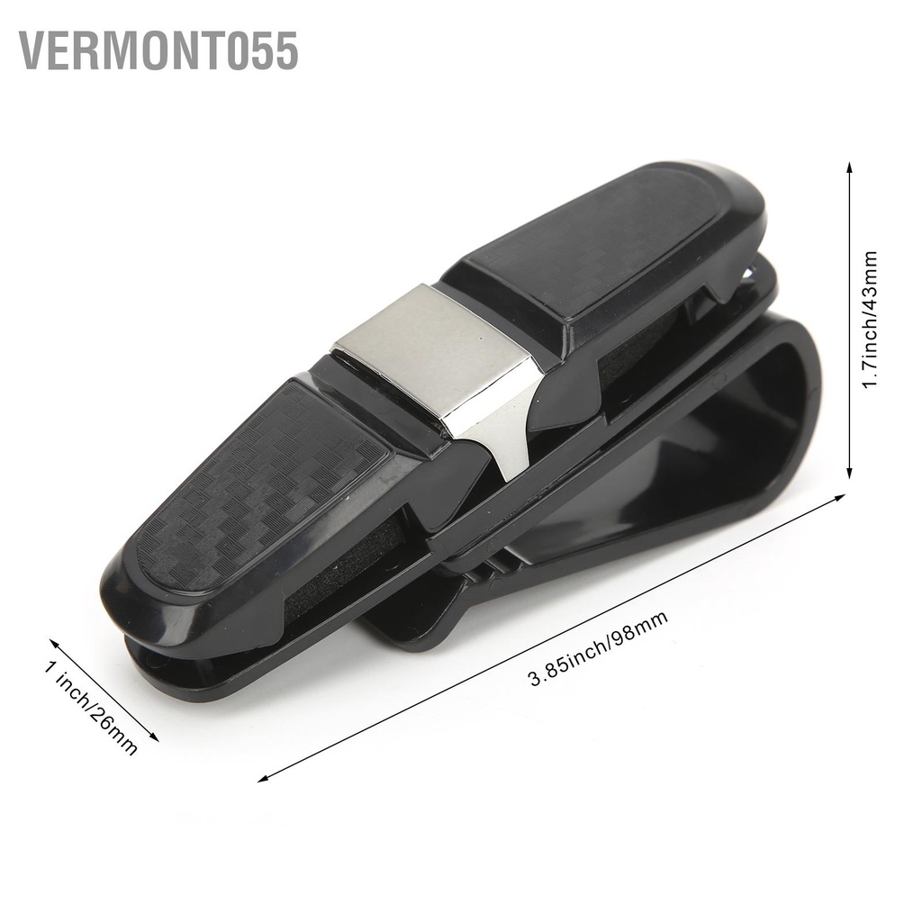 Set 4 Kẹp Giữ Kính Mát Xoay 180 Độ Gắn Tấm Chắn Nắng Xe Hơi Kèm Thẻ Vé