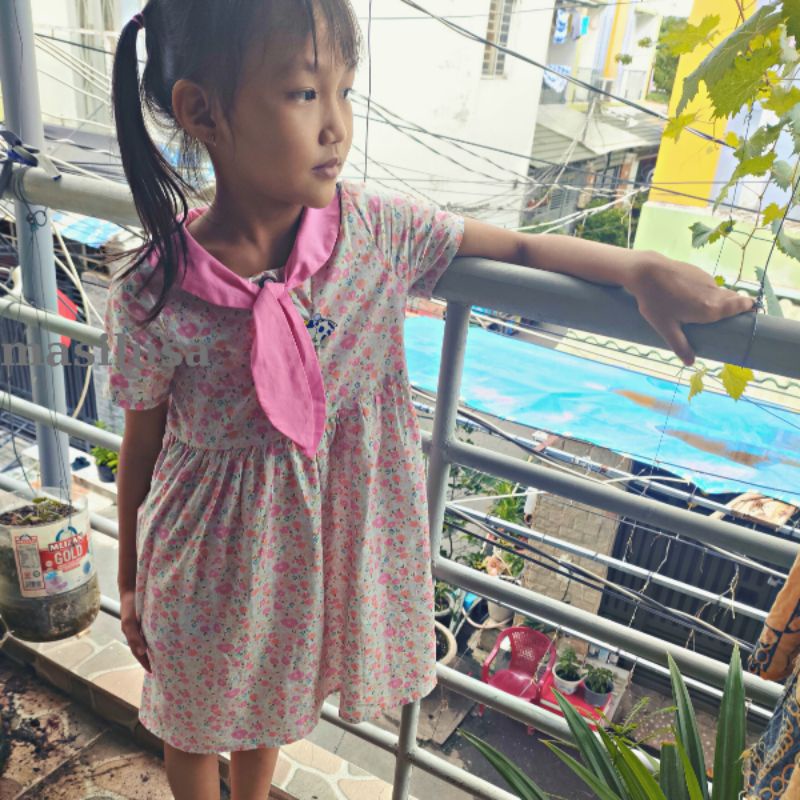 Đầm hoa cho bé gái đẹp, xinh, cao cấp . Size đại đầm trẻ em3,4, 5, 6, 7, 8 tuổi mặc mùa hè