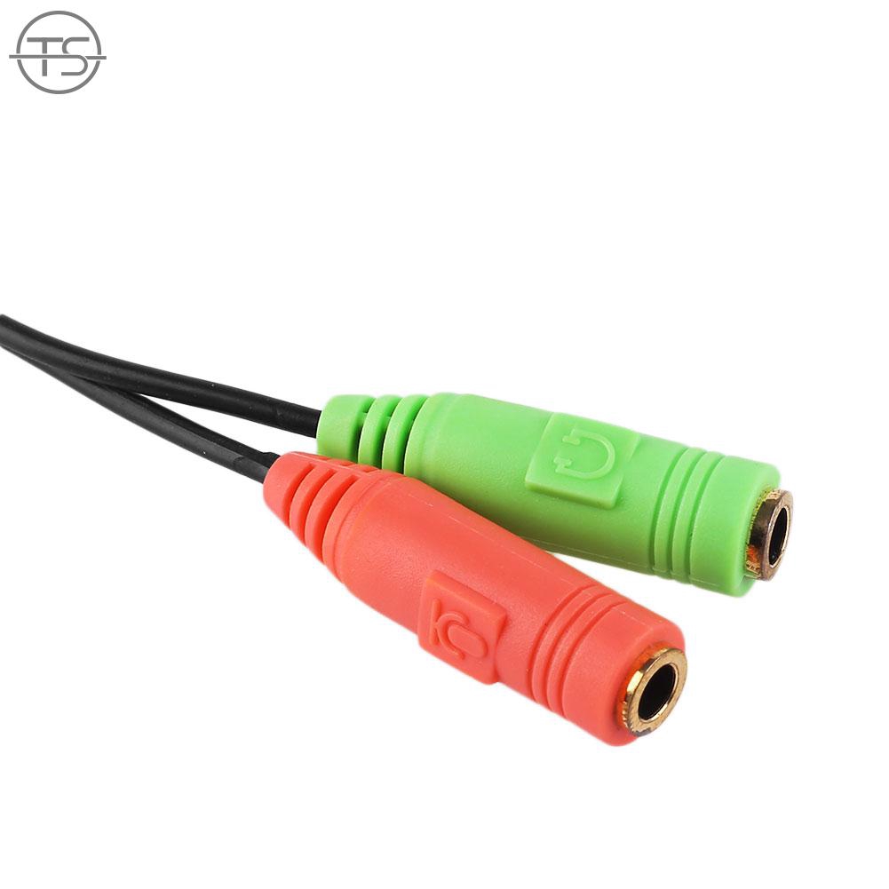 SONG Cable 3.5mm Male Dual Female Y Splitter Mic Universal