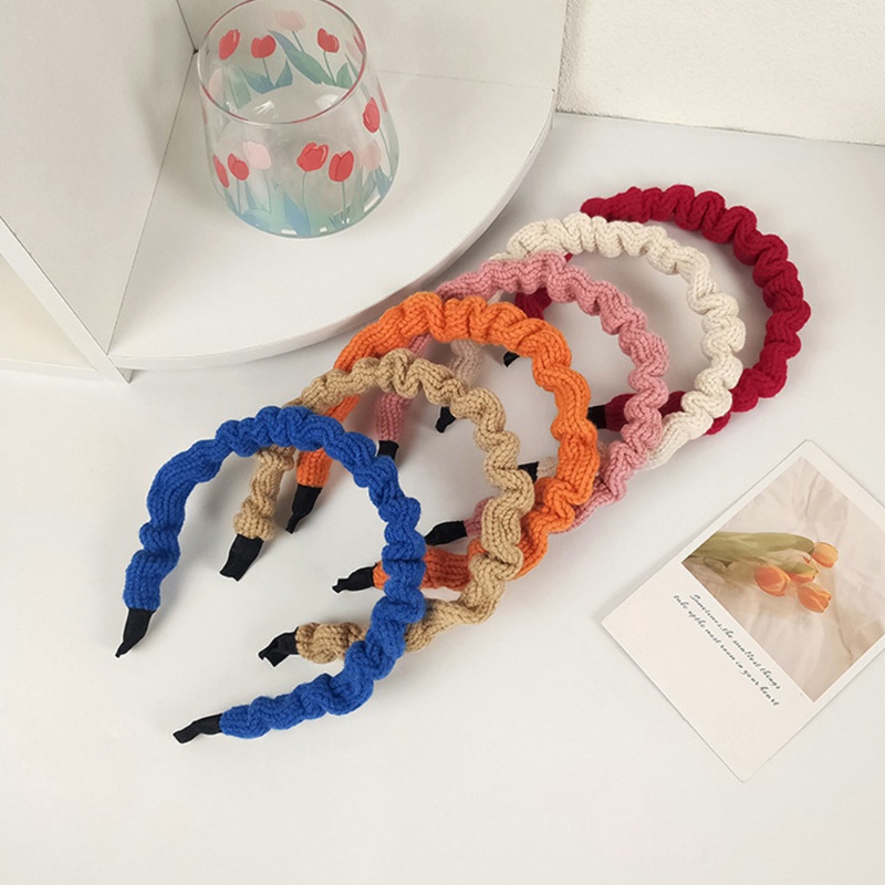 Băng Đô Dệt Kim Co Giãn Xếp Ly Xinh Xắn