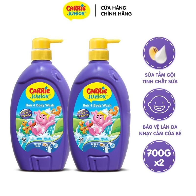 Sữa Tắm Gội Toàn Thân Cho Bé Carrie Junior 700Ml