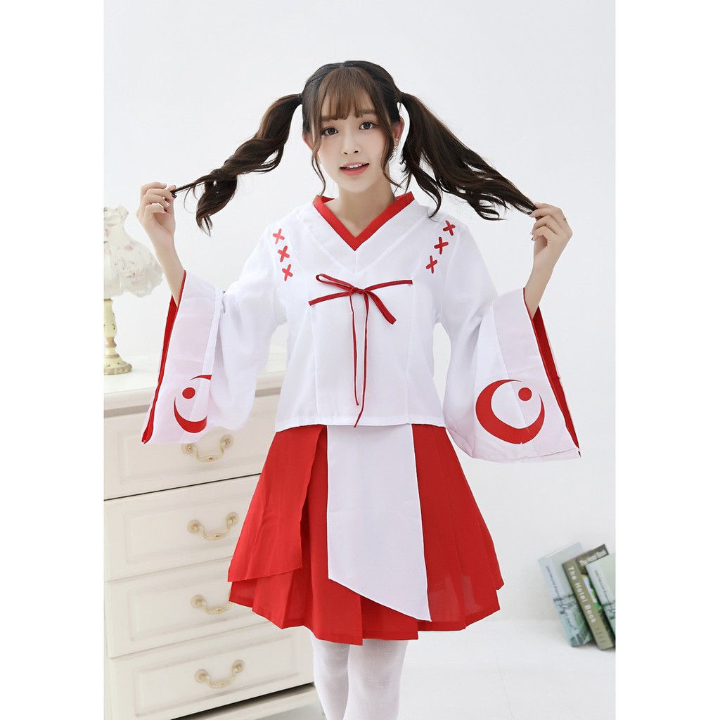 Set cospaly yukita Nhật Bản phong cách Inuyasha xu hướng Hè 2019