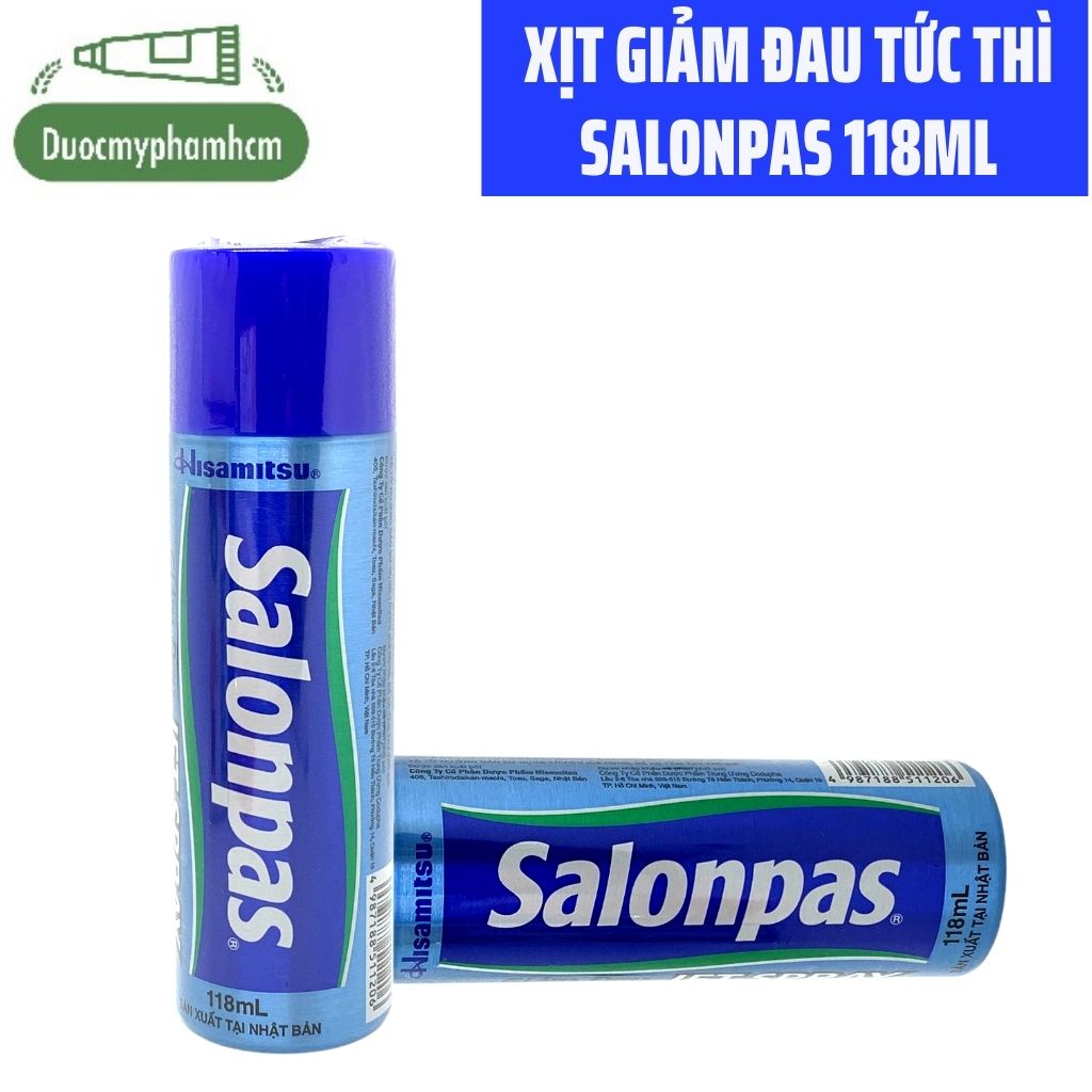 Xịt Giảm Đau Nhanh Vết Thương Salonpas Jet Pray Mẫu Mới 118ml Made in Japan