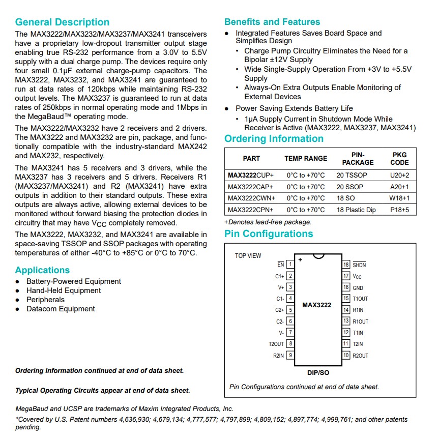 IC MAX3232CPE MAX3232EPE DIP-16 chính hãng MAXIM | BigBuy360 - bigbuy360.vn