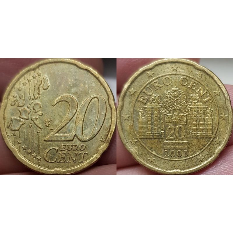 Đồng xu 20 Euro Cent Áo  2002-2007
