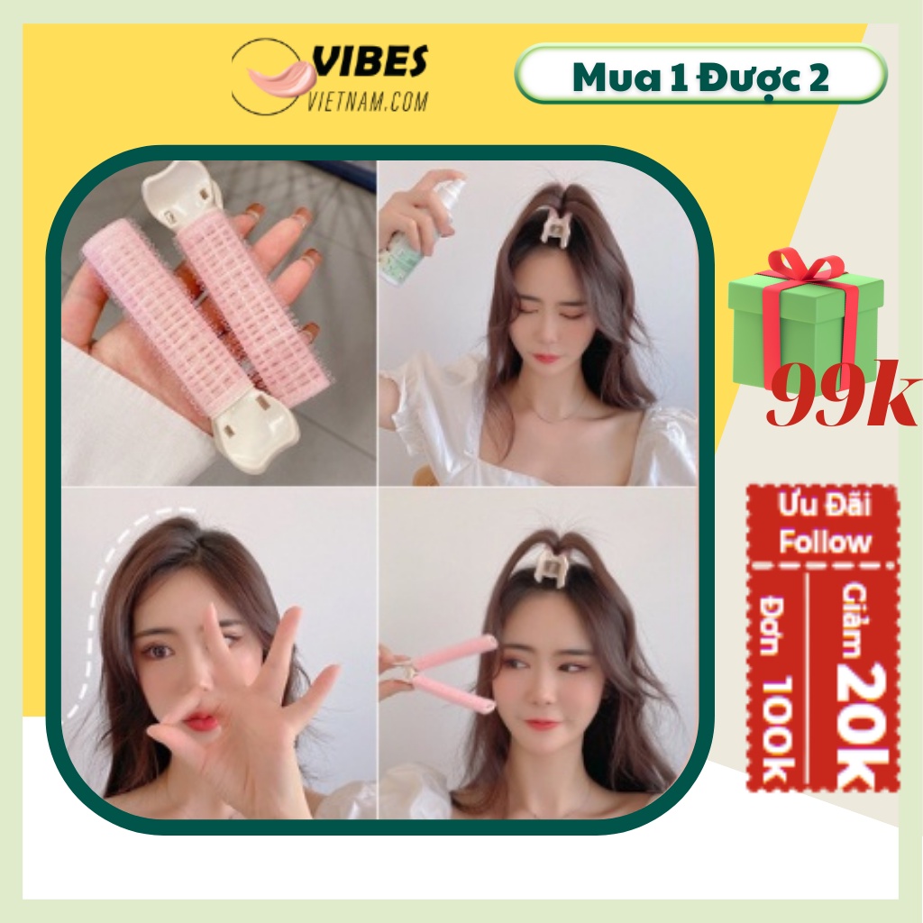 Kẹp Uốn Phồng Chân Tóc Mái Tự Dính Tạo Kiểu Hàn Quốc vibesvietnam