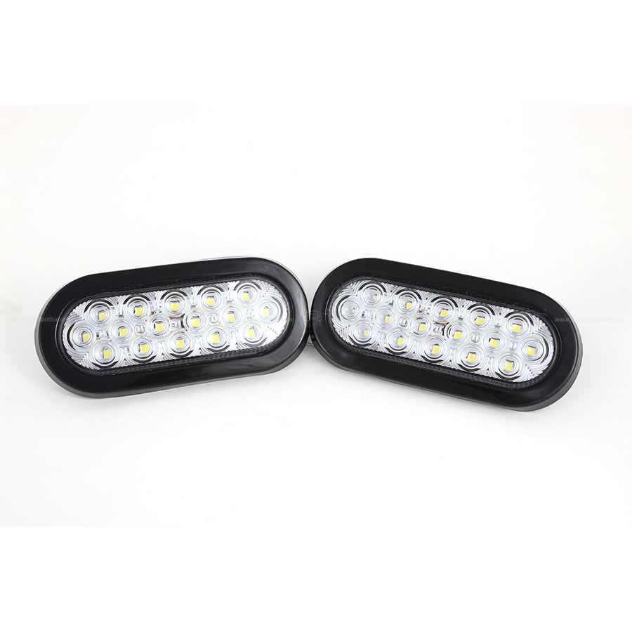 Combo 2 Đèn Led Hình Oval Xe Tải VIAIR VI019 12V Màu Trắng Nhập Khẩu Chính Hãng