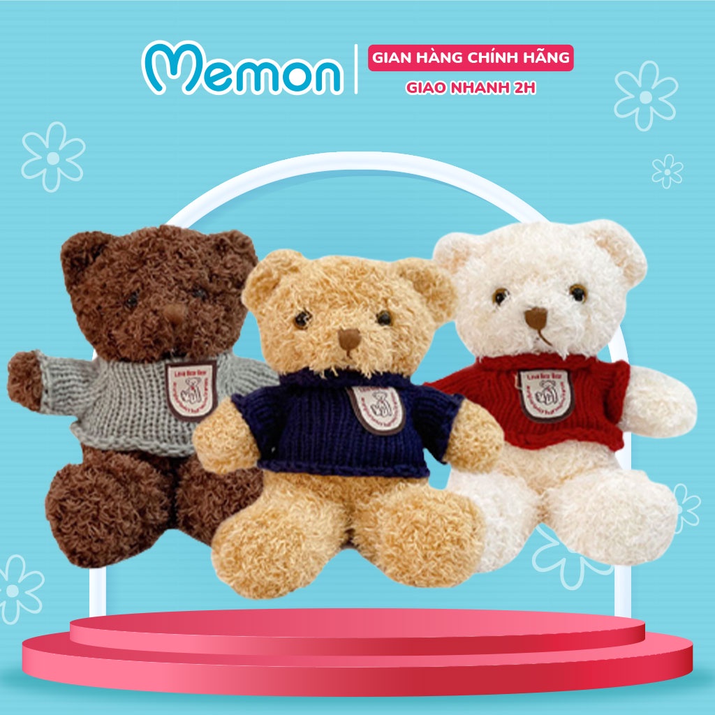 Gấu Bông Teddy Head Tales Mini Nhồi Gòn Cao Cấp Memon