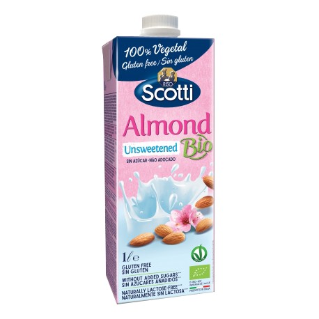 Sữa Hạt Hạnh Nhân Không Đường - HỮU CƠ Riso Scotti - BIO Unsweetened Almond Drink - Hộp 1L