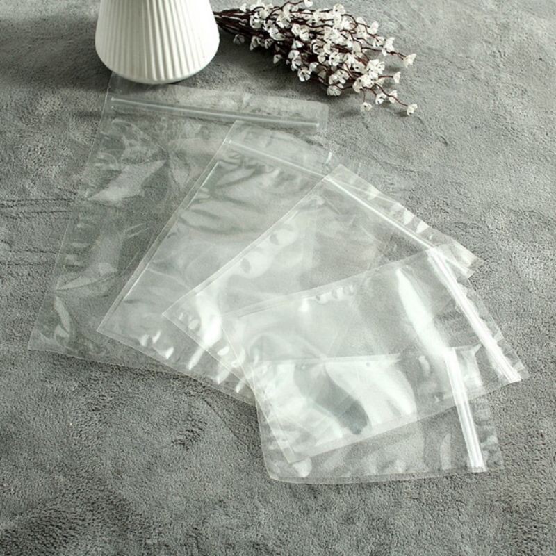 10 túi zip trong suốt đựng thực phẩm đồ dùng