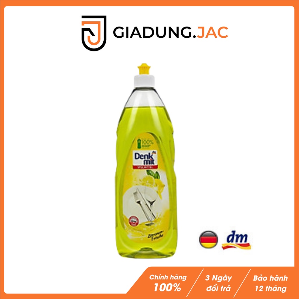 Nước rửa chén bát Denkmit 1L hương chanh [hàng Đức]