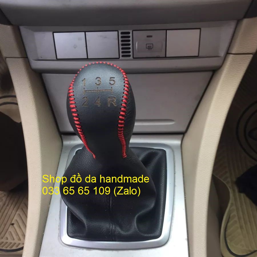 Bọc da cần số phanh tay xe Toyota Vios, corola Altis, camry số sàn đời thấp 2000-2013, bảo hành 12 tháng