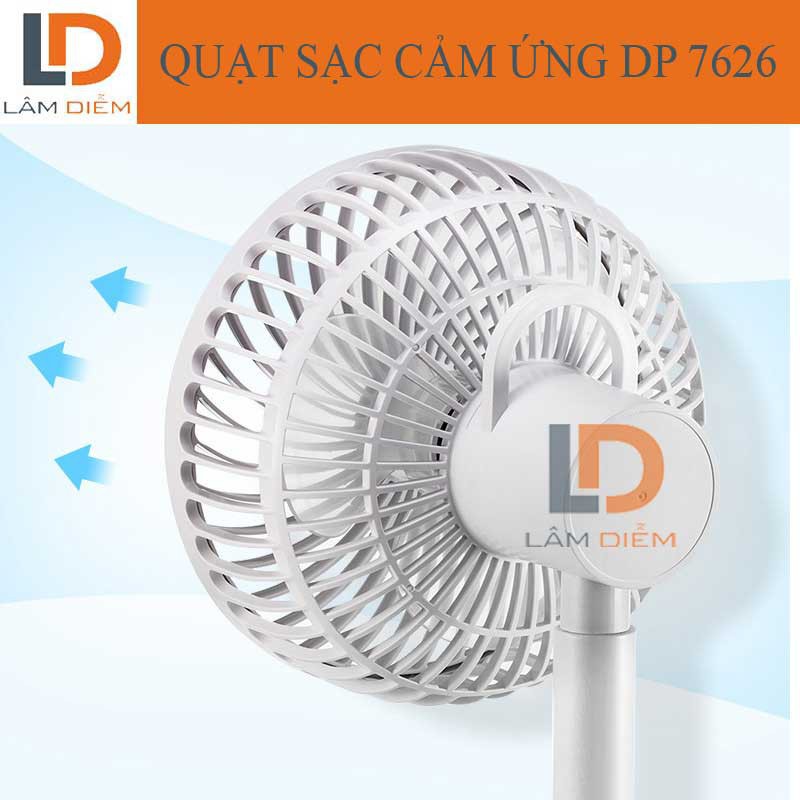 [Mã ELHA22 giảm 5% đơn 300K] QUẠT SẠC CẢM ỨNG CÓ ĐÈN LED DP 7626