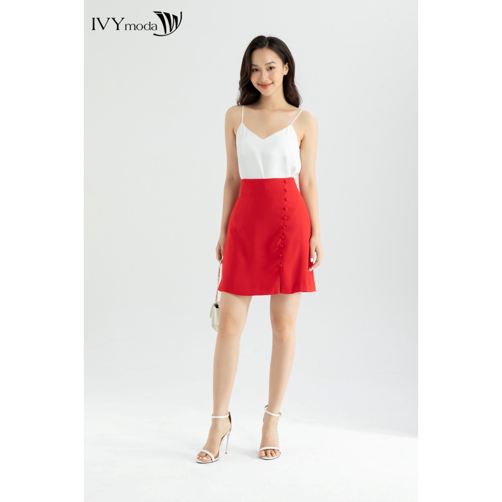 Chân váy chữ A phối nút thiết kế IVY moda MS 31T0013