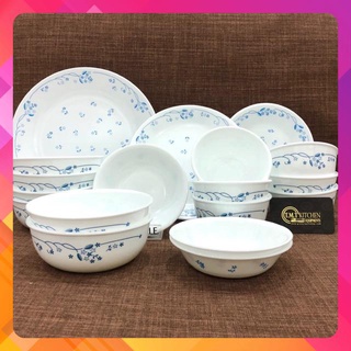 Bộ chén thủy tinh Mỹ cao cấp Corelle Provencial Blue 22 món 22-PV-LP