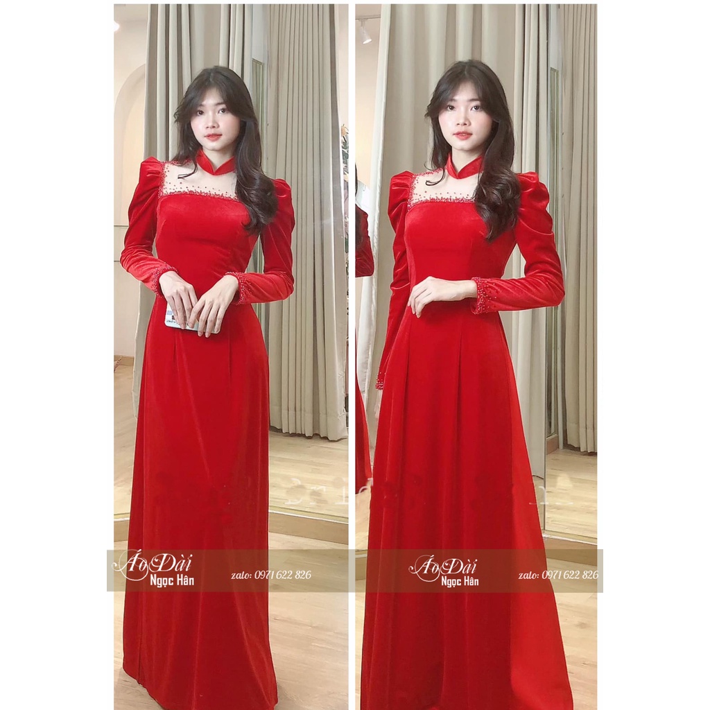 Áo Dài Cô Dâu Cưới Hỏi AD26