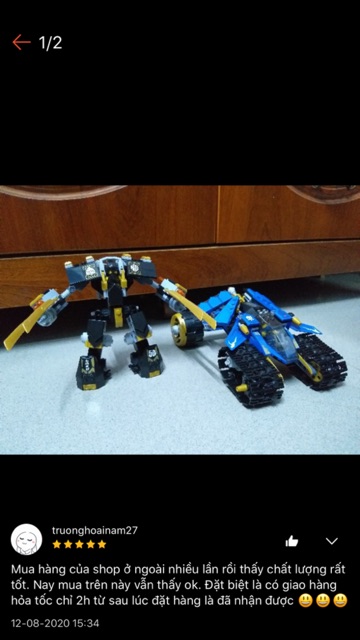 Ảnh thật - Có sẵn🌟 Lắp Ráp Lari 11493 Chiến Xa Sấm Sét Ninjago 610pcs 🌟🌟