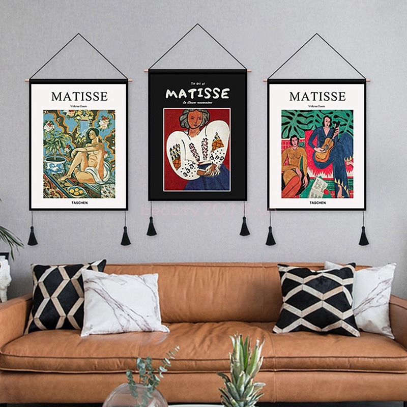 Tranh Vải Treo Tường Phối Tua Rua Phong Cách Bắc Âu Độc Đáo