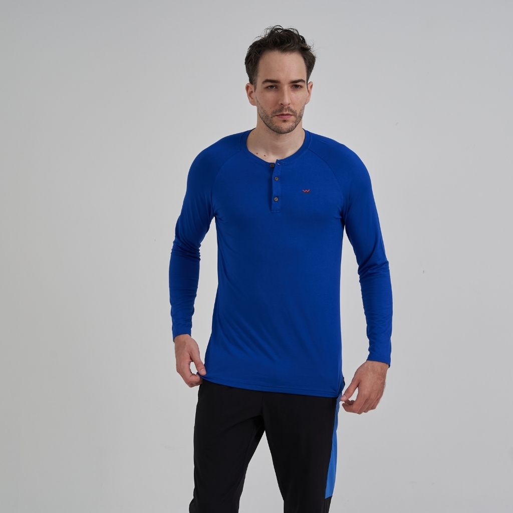 Áo thun nam dài tay chất liệu mềm mại co giãn hàng áo henley chính hãng | BigBuy360 - bigbuy360.vn