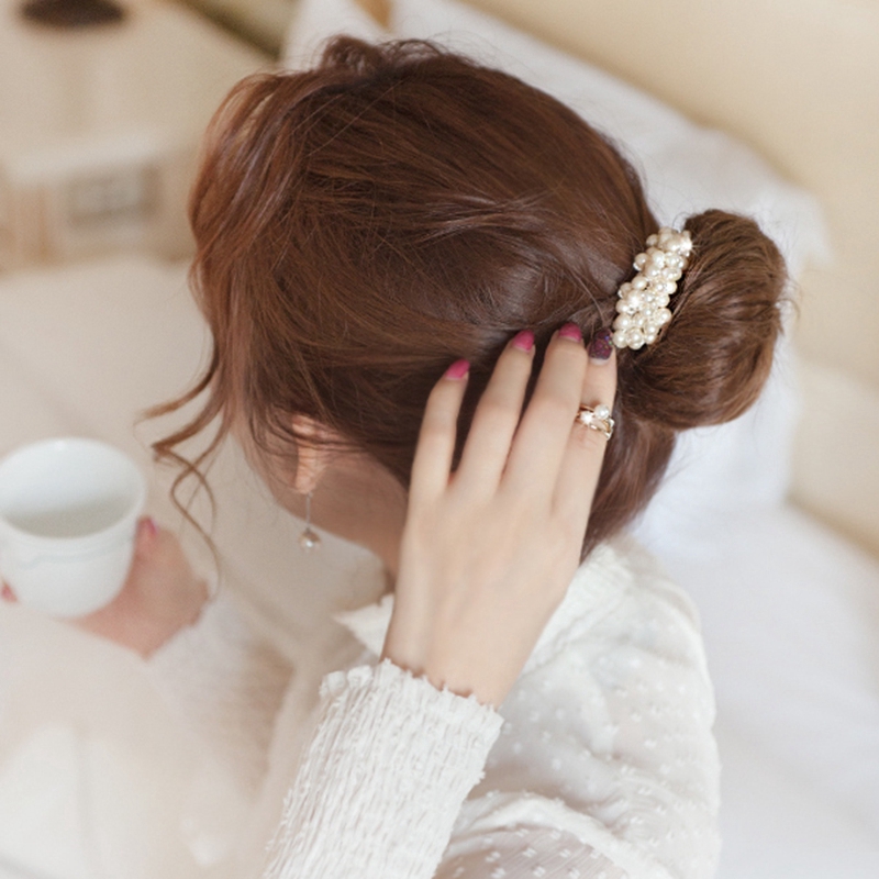 Dây buộc tóc ngọc trai xinh xắn cho nữ