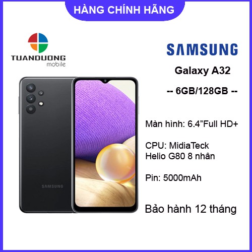 Điện thoại Samsung Galaxy A32 (6GB/128GB) Hàng Mới Nguyên Hộp - Bảo Hành Chính Hãng | WebRaoVat - webraovat.net.vn