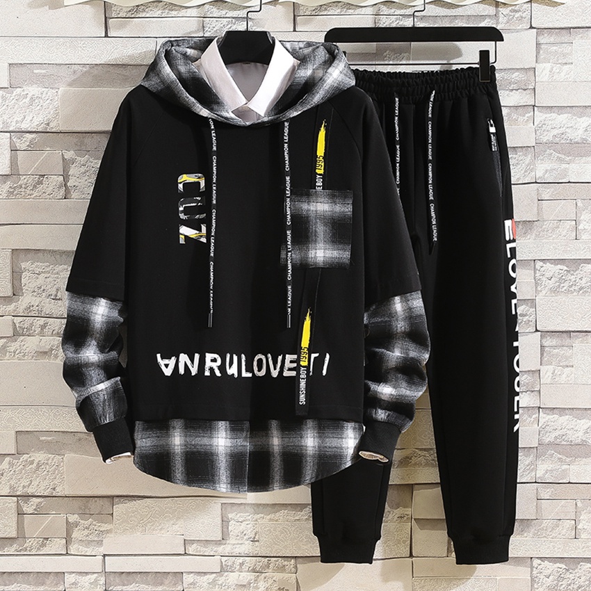 Bộ Quần Áo Nỉ Nam Thu Đông Áo Hoodies CUZ Mũ Trùm Đầu Kết Hợp Quần Jogger Bo Gấu ZENKODLMEN SET NAM 90000123C