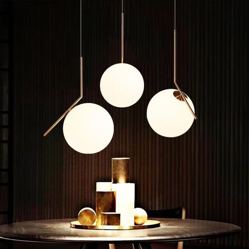 đèn chùm trang trí led treo trần nhà bằng kính đèn thả phong cách bắc âu hiện đại dành cho trang trí nhà cửa / quán cà phê