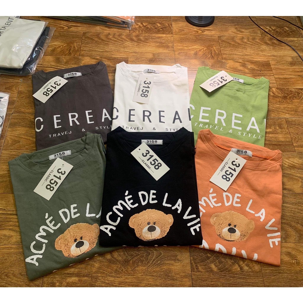 Áo Thun Nam Nữ, Áo Thun Phông 3158 Nam Nữ Tay Lỡ Form To Rộng Hàng Quảng Châu Chất cotton Khô | BigBuy360 - bigbuy360.vn