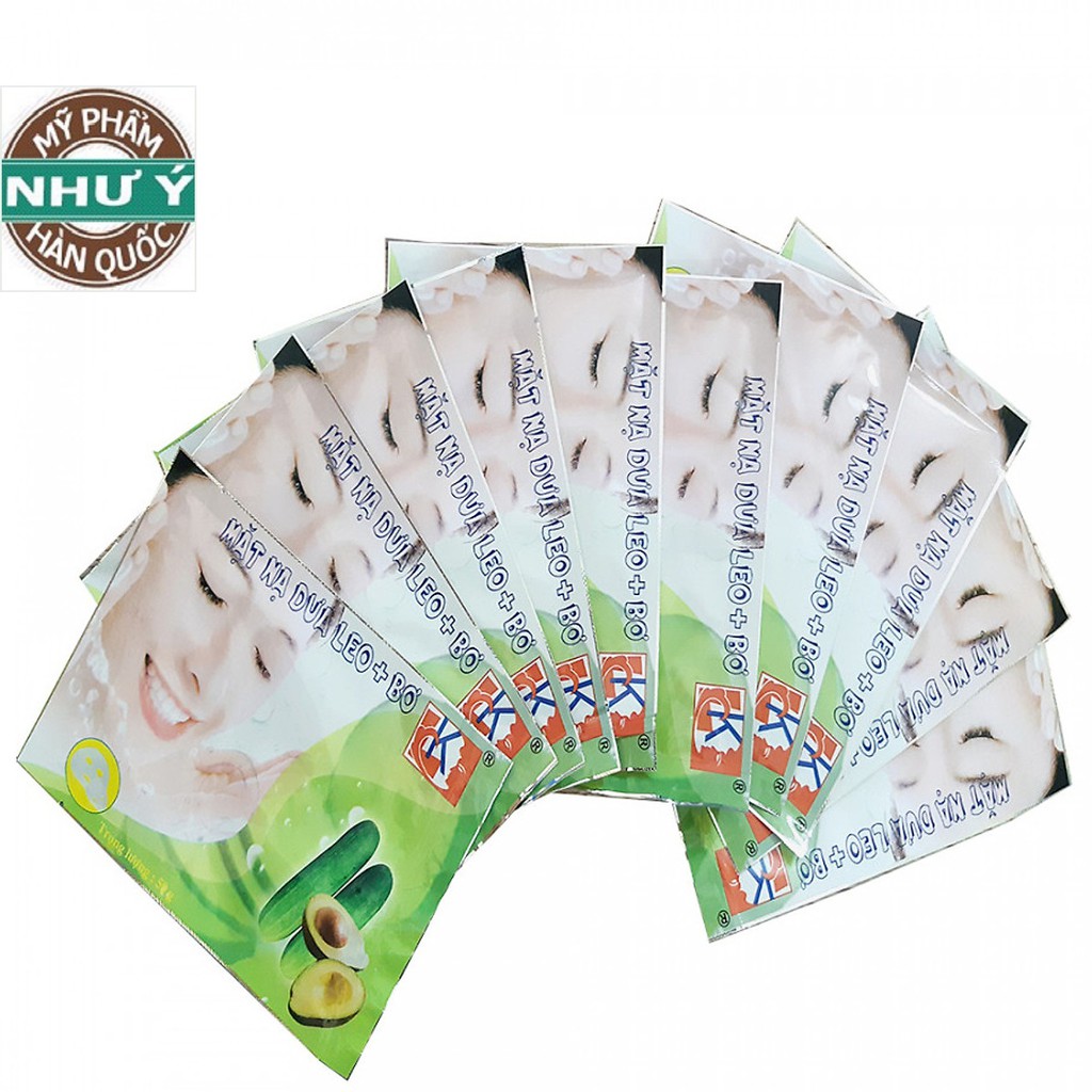 BỊCH 10 MIẾNG MẶT NẠ LK DƯA LEO BƠ