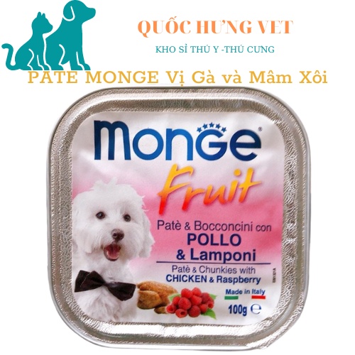 Pate Monge Cho CHÓ Nhiều Vị Thơm Ngon 100g- Monge CHÍNH HÃNG hộp nhôm date mới - QUỐC HƯNG VET