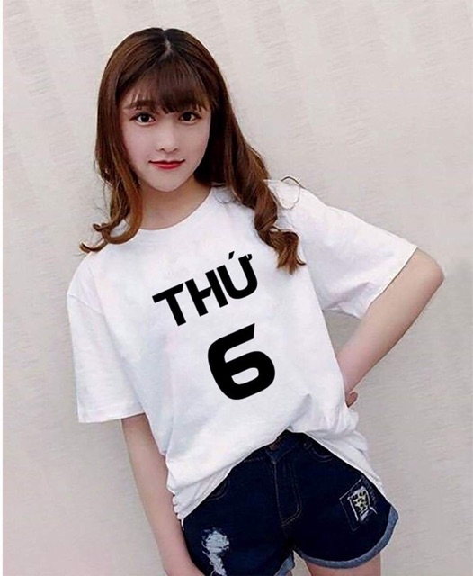 Áo thun các thứ trong tuần cotton dày dặn đủ size 5-110kg