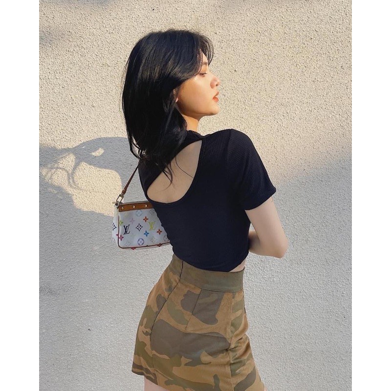 SODA CROPTOP▪Áo khoét hai mặt tay ngắn