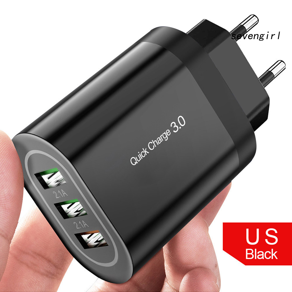 Củ Sạc Nhanh Qc3.0 3.1a 3 Cổng Usb Cho Điện Thoại