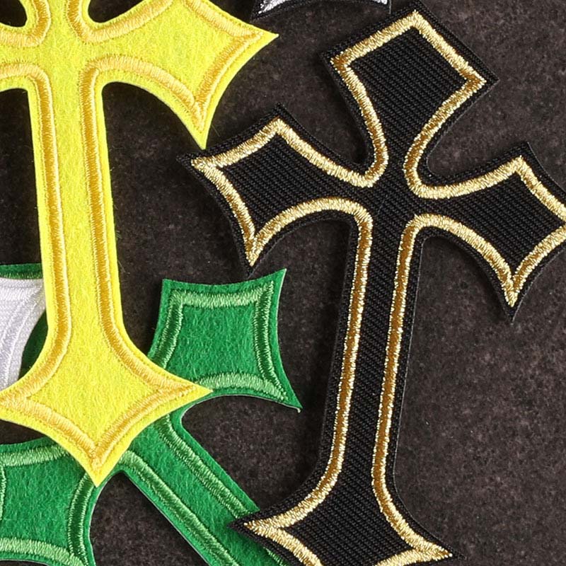 Sticker Ủi Thêu Hình Thánh Giá 10.3 * 7CM