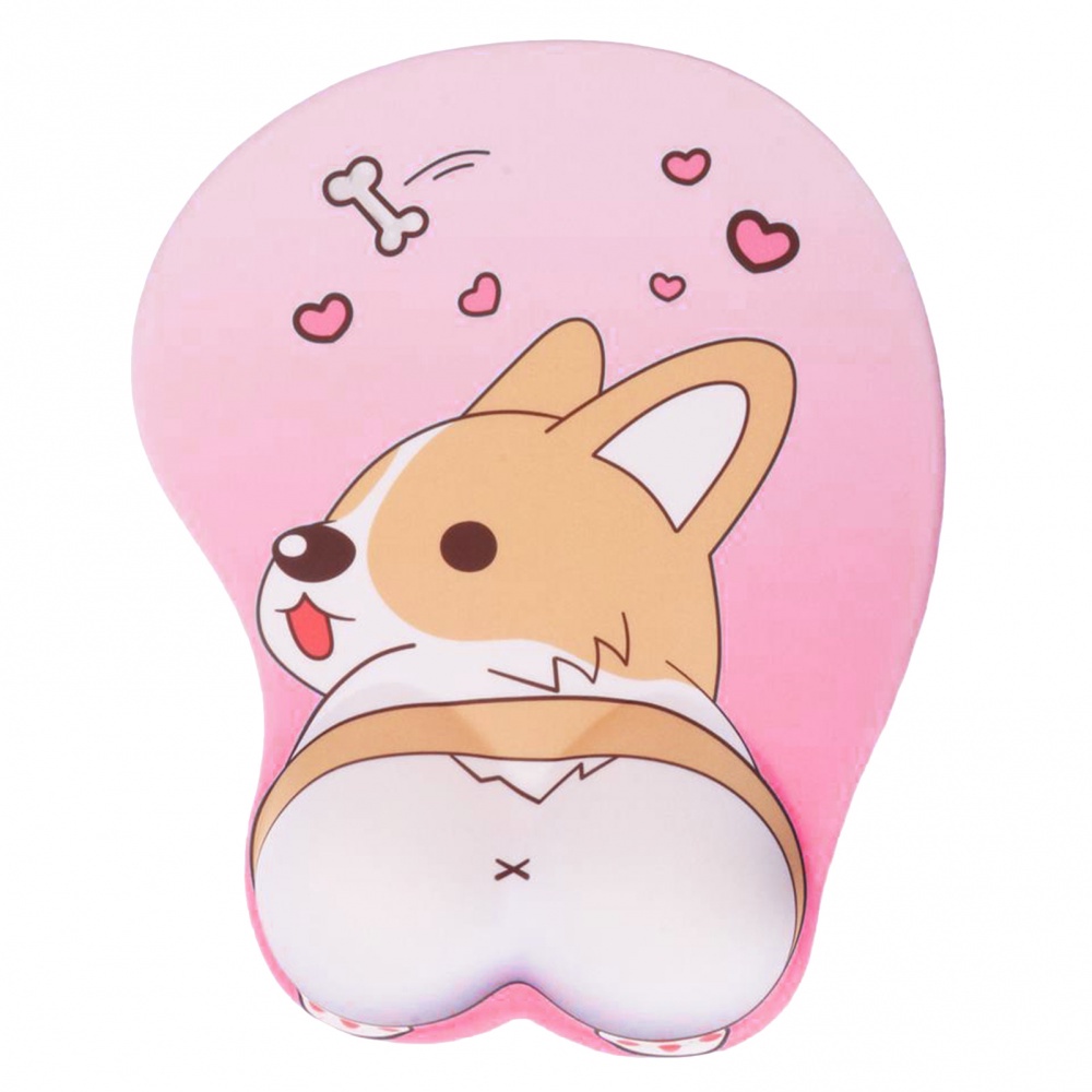 Miếng Lót Chuột Bằng Silica Gel Chống Trượt Hình Chú Chó Corgi Dễ Thương
