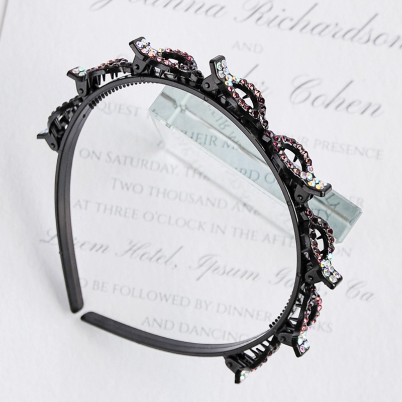 Cài Tóc Dạng Xoắn Hai Lớp Đính Đá Thời Trang