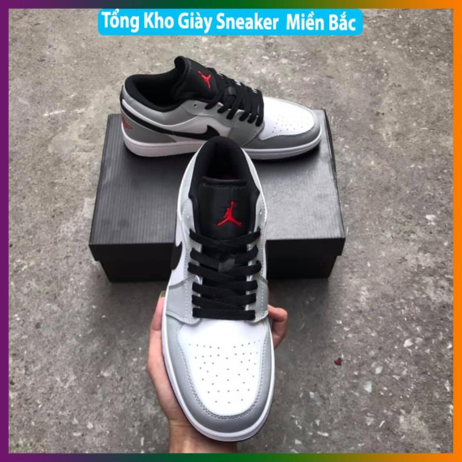 ☠️ Giày thể thao Jordan cổ thấp xám xanh paris, Giày jordan low các màu hot nhất dễ phối đồ nam nữ Full Box Bill -1_yhg