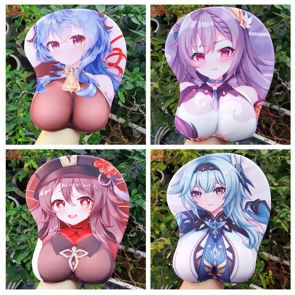 Lót chuột Anime Game 3D Silicon Genshin Impact Raiden Shogun Yae Miko Ganyu Ayaka Hu Tao Shenhe Eula Keqing siêu rẻ