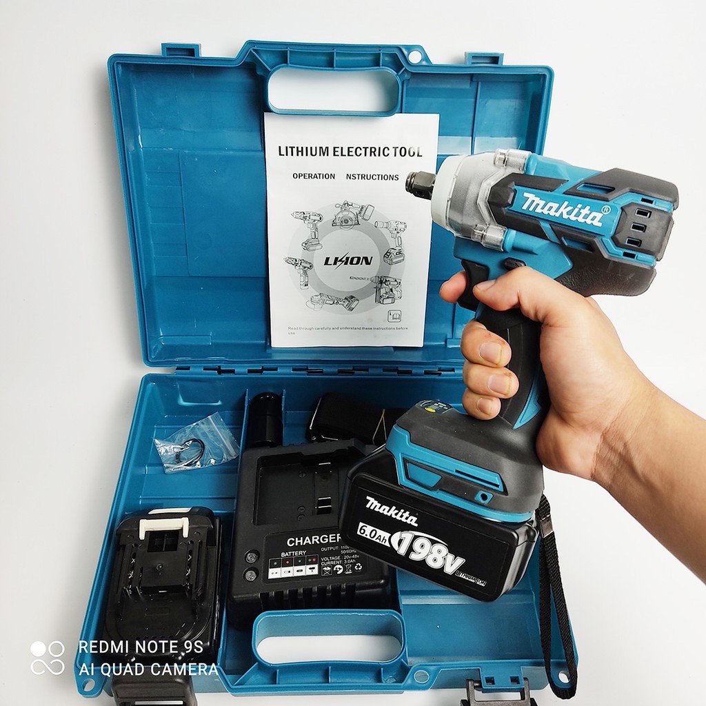 Máy Siết Bulong Pin MAKITA 199V lõi đồng 100% - không chổi than & đa chức năng khoan bắn vít mở ốc