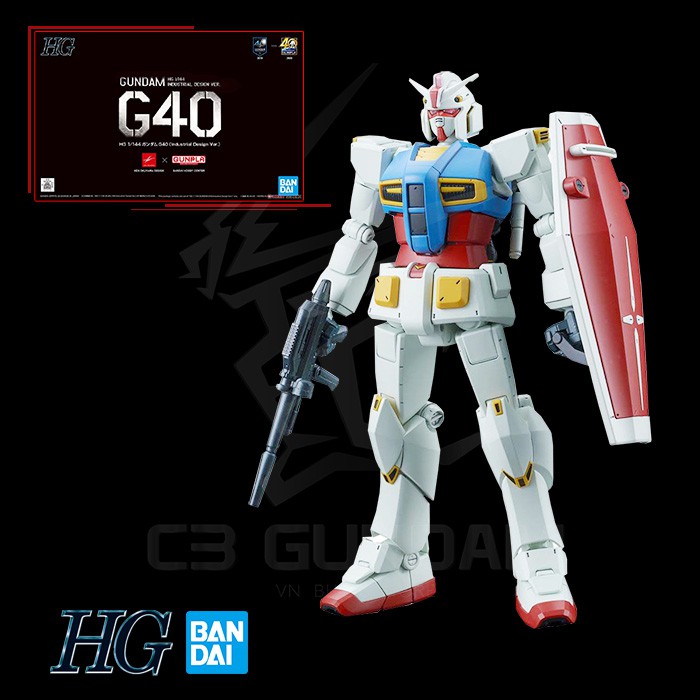 MÔ HÌNH GUNDAM BANDAI HG 1/144 GUNDAM G40 RX-78-2 INDUSTRIAL DESIGN VER GUNPLA 40TH ANNIVERSARY