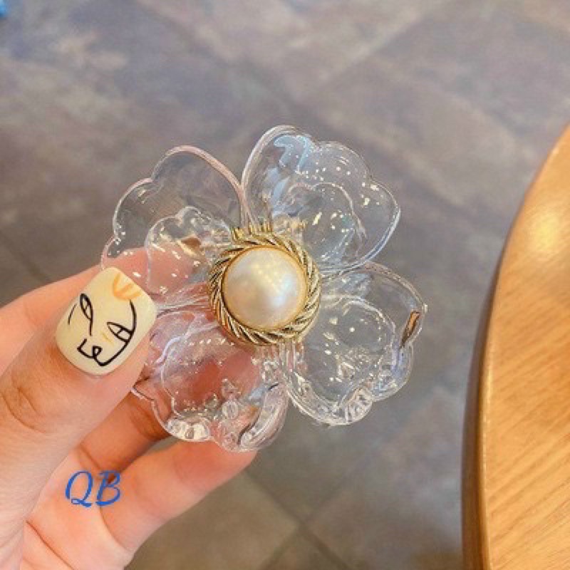 kẹp tóc hình hoa trà nhuỵ giả ngọc